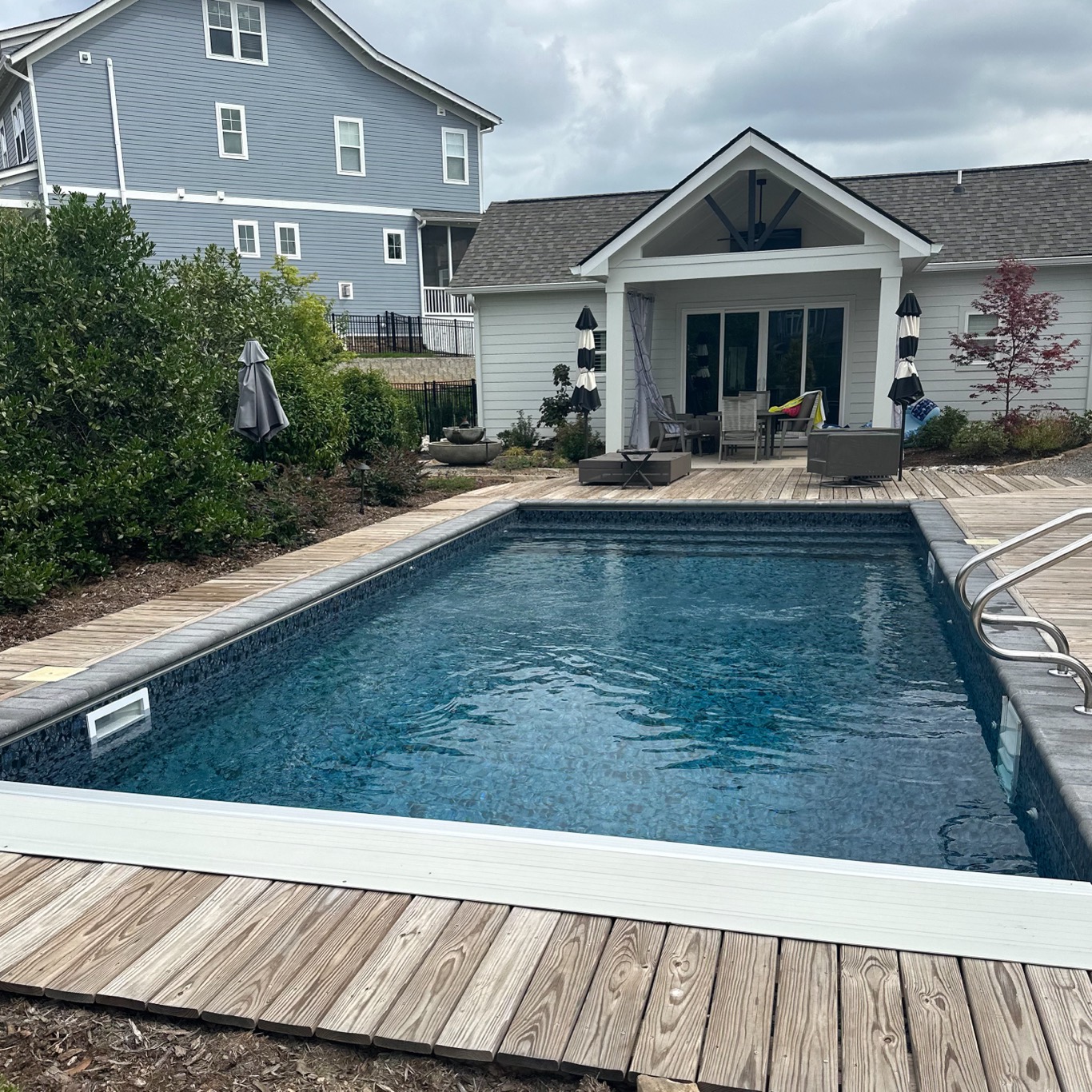 Full Pool House Exterior, the finished build