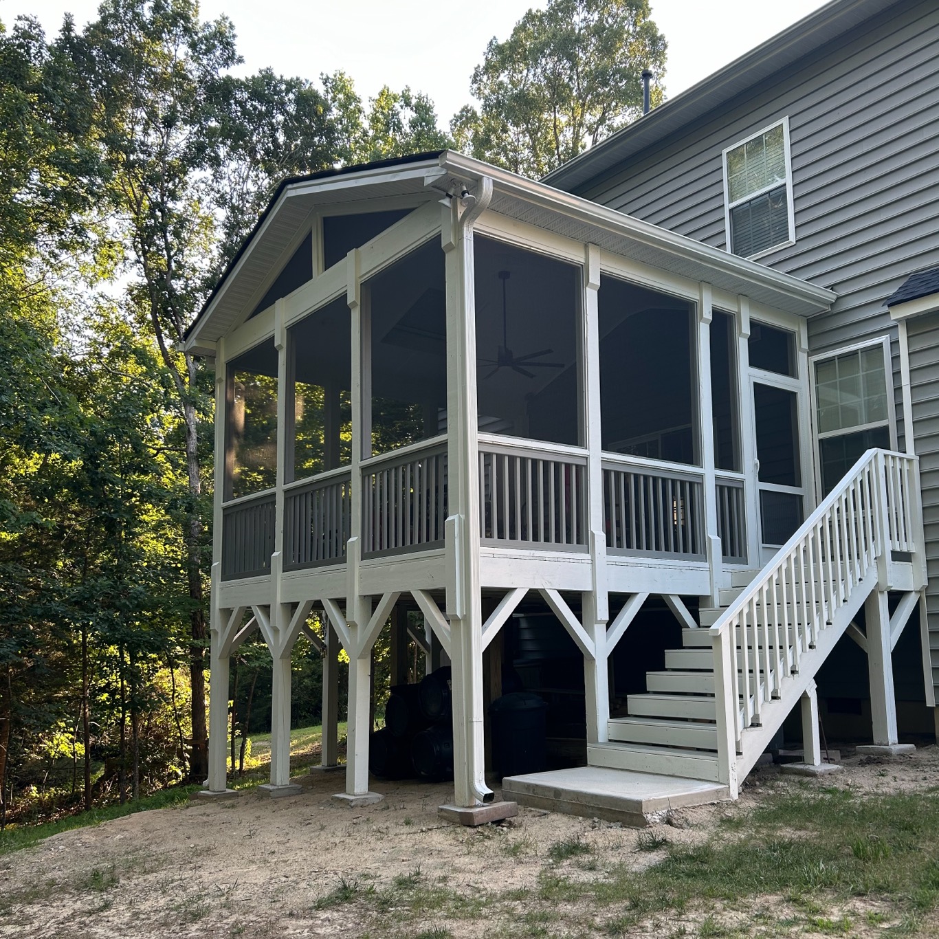 A Screened Porch, and a Client for Life, the finished build